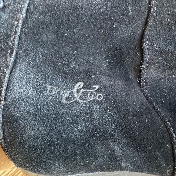 Bas. & Co. black leather ankle boots chunky heel - side zip back tie - size 40 - Picture 10 of 11